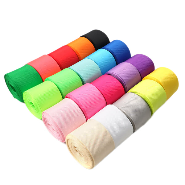 100Yards 38mm 1 1/2''inch Solid Color Grosgrain Ribbon 20 Colors 5Yards/Color for DIY Hair Bows Gift Wrap Wedding Party Decor Projects