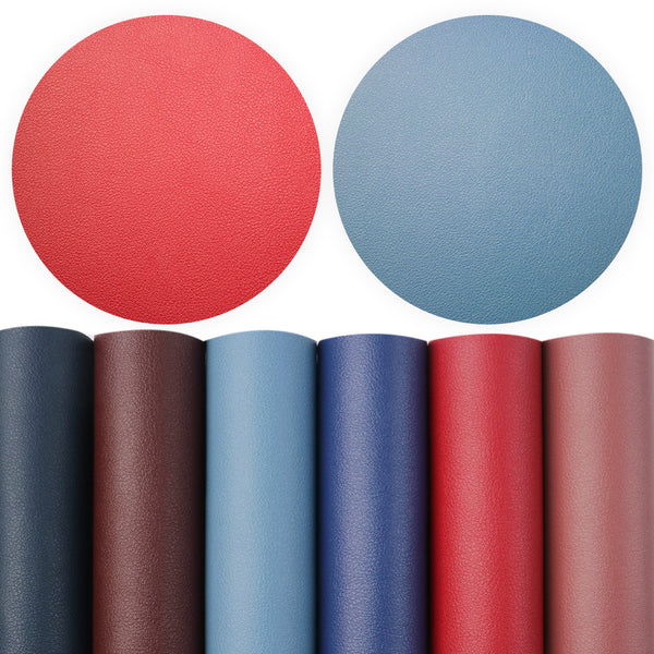 6Pcs/set 7.87x12.99inch solid Color Bump Texture Faux Leather Set Synthetic Leather Fabric Sheets for DIY Earrings Hair Bows Crafts Projects