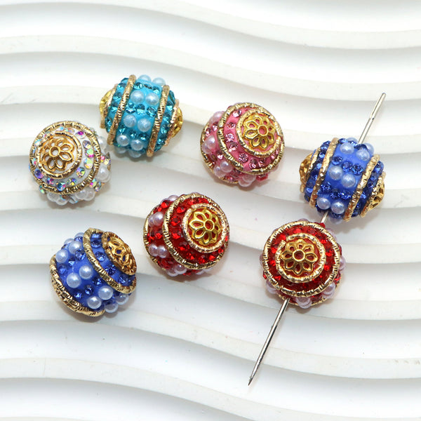 1pc Faux Rhinestone Lantern Shape Round Beads with Holes Acrylic  Suitable for Making Jewelry DIY Bracelet Necklace Chain Earrings Ornaments Bracelet Decoration Craft Supplies Decor -high quality