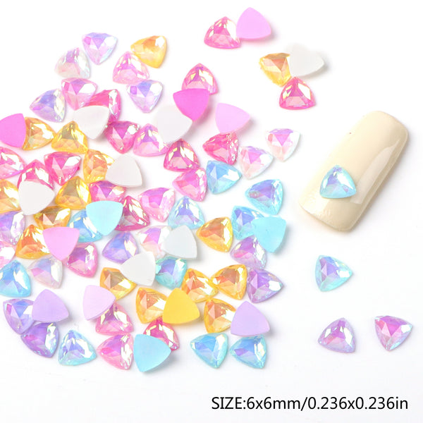 50 pieces/pack Of Colorful Heart-Shaped Rhinestone Accessories For Crafts Flatback Skeleton Shape Stones for DIY Nail Decoration Colors and Designs