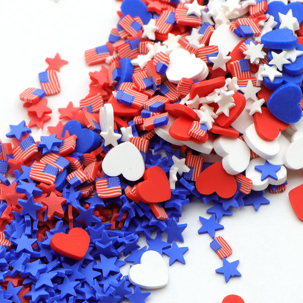 Fourth of July,Independence Day Soft Polymer Clay Charms,Nail Decorations Holiday Manicure Design Nail Supplies For Professionals Accessories