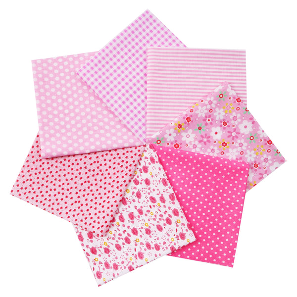 7pcs 9.84x9.84inch(25x25cm) Flower Fat Quarter Bundles 100% Cotton Fabric Craft Pre-Cut Squares Sheets For Patchwork Sewing Quilting Crafting Cloth Scraps For DIY Crafting Sewing Patchwork