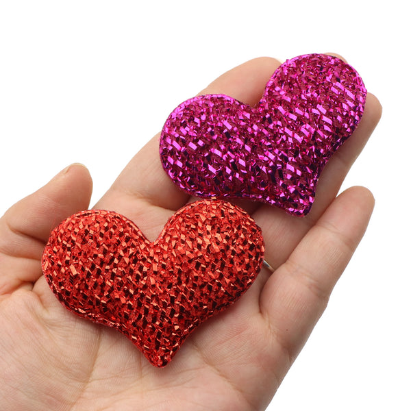 5Pcs/pack heart shape  Patches - For DIY Clothes, Coats, Jeans,  DIY Crafts, Jewelry Making, Hair ClipsBackpack Decoration - Perfect for Personalizing Apparel & Accessories