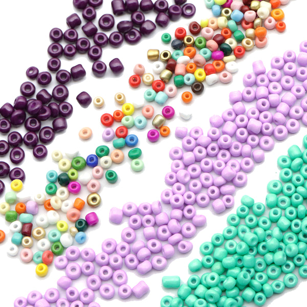 10g/pack 6/0 Vibrant Colorful Miyuki Seed Beads Frosted Solid Color Loose Spacer Acrylic Beads with Hole for Jewelry Making DIY Bracelet Necklace Chain Earrings Charm Bangle Decors Craft Accessories