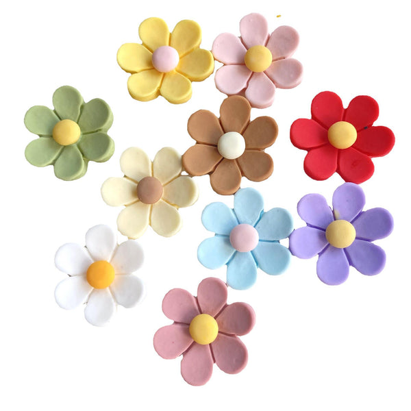 3DResin Flat Back Charms, 5Pcs Flower Shape Resin Cabochons For DIY Crafts, Scrapbooking, Jewelry Making