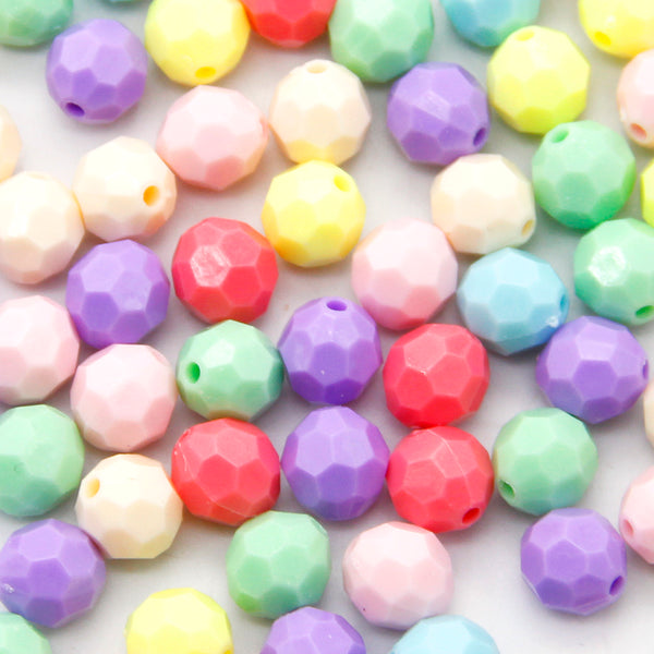 20g/pack about 50 pieces round shape Beads Acrylic Candy-Colored Beads Random color mixing For DIY Bracelet Necklace Jewelry Making Material