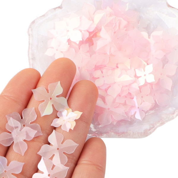 5g/pack Geometry Flowers Shaped Sequins,Plain Solid Color,PVC Flakes for DIY Crafts,Jewelry Making DIY Hand-Sewn Decorative Accessories,Perfect for New Year, Birthday, Wedding, and Bridal Shower Celebrations