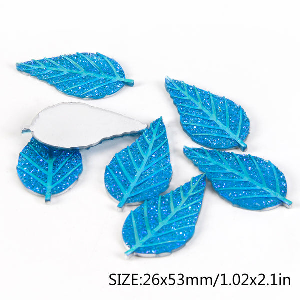 5Pc Maple Leaf Texture Resin For Diy Scrapbooking, Jewelry Making & Craft Decorations