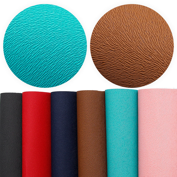 7Pcs/set 7.87x12.99inch Solid Color Series Faux Leather Set Bump Texture Synthetic Leather Fabric Sheets for DIY Earrings Hair Bows Crafts Projects