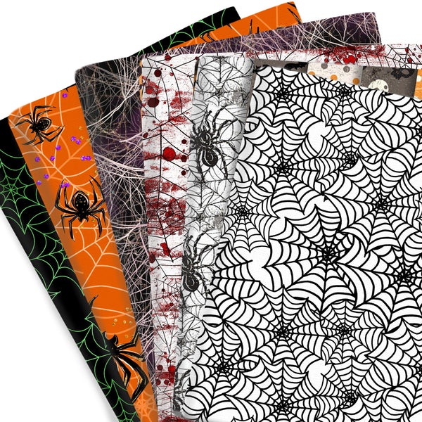 1pc Halloween Series Spider Web Pattern Quilting Fabric-17.7x19.68inch(45x50cm) Polyester Cotton Craft Fabrics DIY Handmade Projects Doll Clothes Fabric Precut For Patchwork Craft(108gsm)