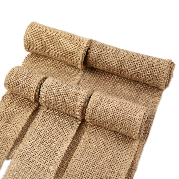 1 Meter 4/5/6/8/10/15cm Vintage Style Natural Linen Ribbon for Crafts - Decorative Jute Burlap Ribbon Roll for Wedding, Party Decor, Floral Arrangements, and DIY Projects