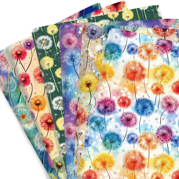 1pc Dandelion Series Flowers Pattern Quilting Fabric-17.7x19.68inch(45x50cm) Polyester Cotton Craft Fabrics DIY Handmade Projects Doll Clothes Fabric Precut For Patchwork Craft(108gsm)