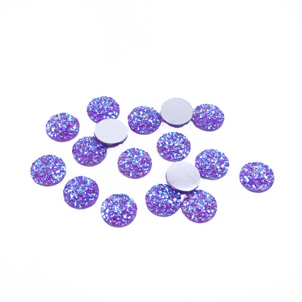 20pcs 8mm starry sky beads diamond decoration flat bottom beads diy jewelry supplies