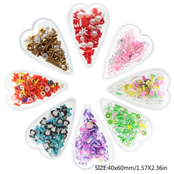 5Pcs Mixed Color PVC Transparent Inlaid Sequins Hearth Accessories,Quicksand Sequins Patch Perfect for DIY Jewelry Making,Earrings,Scrapbook,Pendants,Hair Clip,Hair Accessories Decorations