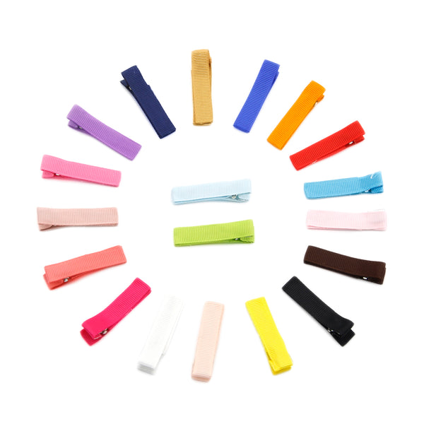 45mm Solid Color Grosgrain Ribbon Hair Clips 10pcs, All-Season Polyester BB Hairpins for Party Gifts, DIY & Crafts, Versatile Hair Accessories