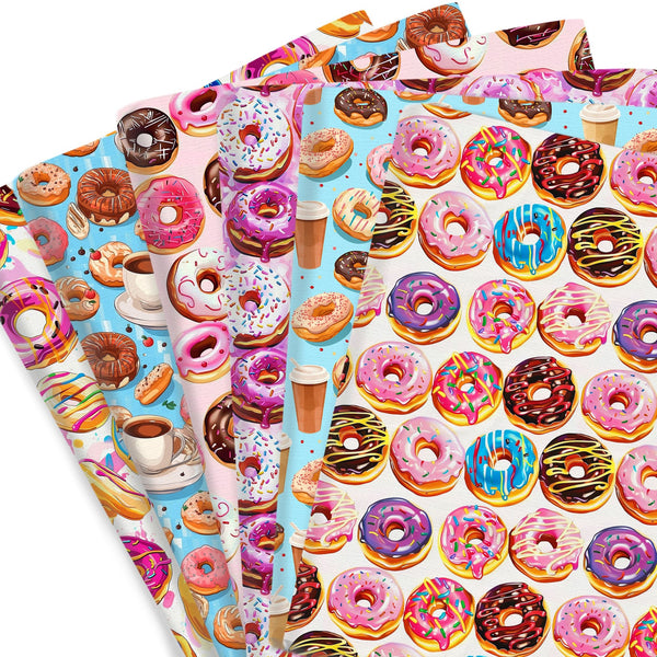 1pc Donuts Cffee Series Pattern Quilting Fabric-17.7x19.68inch(45x50cm) Polyester Cotton Craft Fabrics DIY Handmade Projects Doll Clothes Fabric Precut For Patchwork Craft(108gsm)