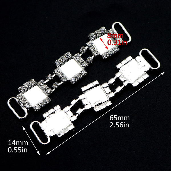 1pcs Crystal Rhinestone Chain Silver Bar Base Sewing Glue Clothes DIY Clothing Accessories Decorative Chain