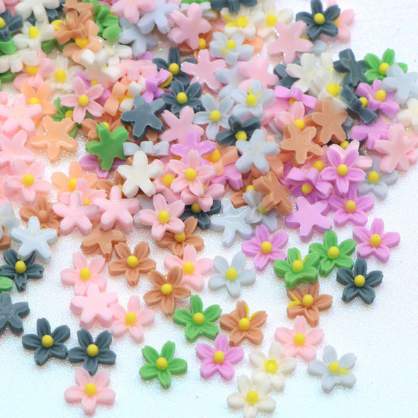 10pcs Mix color Acrylic Beads Flower Floral Shaped for Jewelry Making DIY Bracelet Necklace Chain Earrings Charm Decors For Nail Art Design Crafts Jewelry Accessories