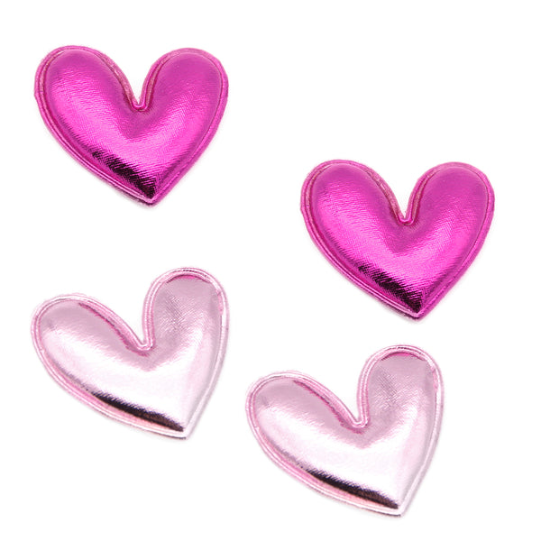 5pcs Love Heart Shaped Sponge Petal Glossy Leather Patch For Wedding Decorative Handmade DIY Petals Birthday Table Wedding Party Supplies Decor Love Valentine's Day Ultrasonic Embossed Accessories