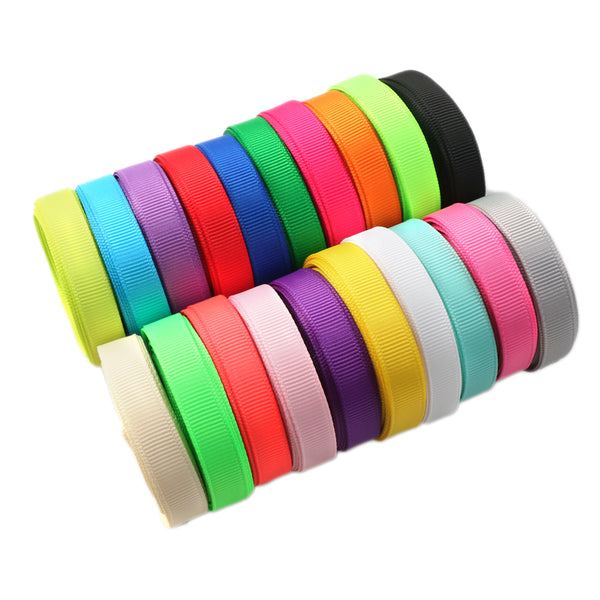 20 Rolls, 0.35Inch/9mm X 5 Yards/roll Solid Color Grosgrain Ribbon Set For Gift Wrapping Ribbon Holiday DIY Craft Ribbons For Home Party Decor